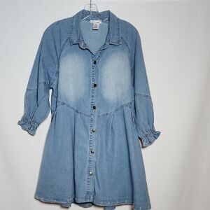 Denim Button Down Shirt Dress